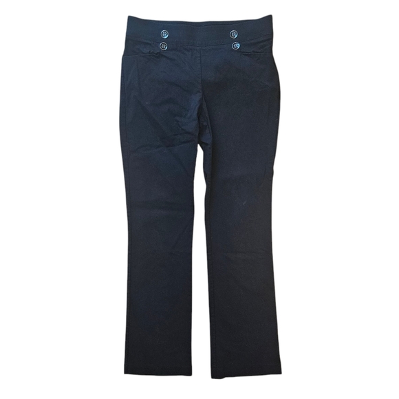89th & Madison Stretch Pull-on Pants Black Straight-Leg Petite Small - Picture 1 of 15